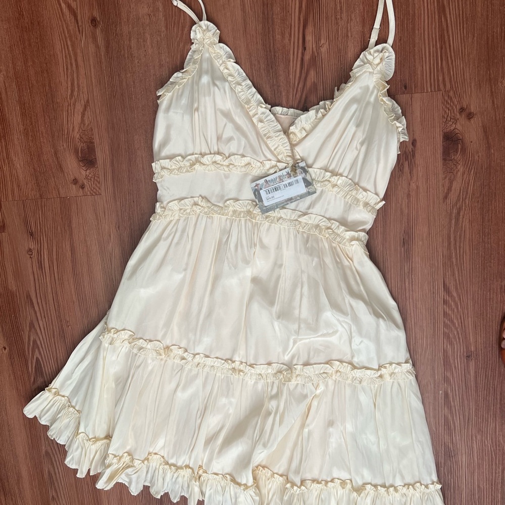 Casual off-white bridal dress